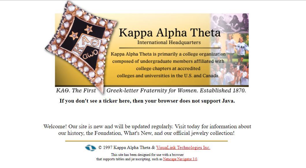 Kappa Theta Alpha website 2008