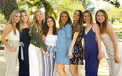 Aubrey and the other members of Alpha Phi's 2019 executive board