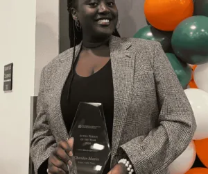 Charidan with her FSL Active Person of the Year Award in 2024.