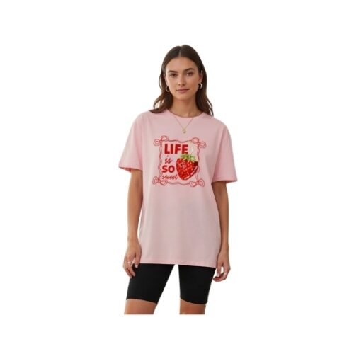 Light Pink Strawberry Tee 1055x528